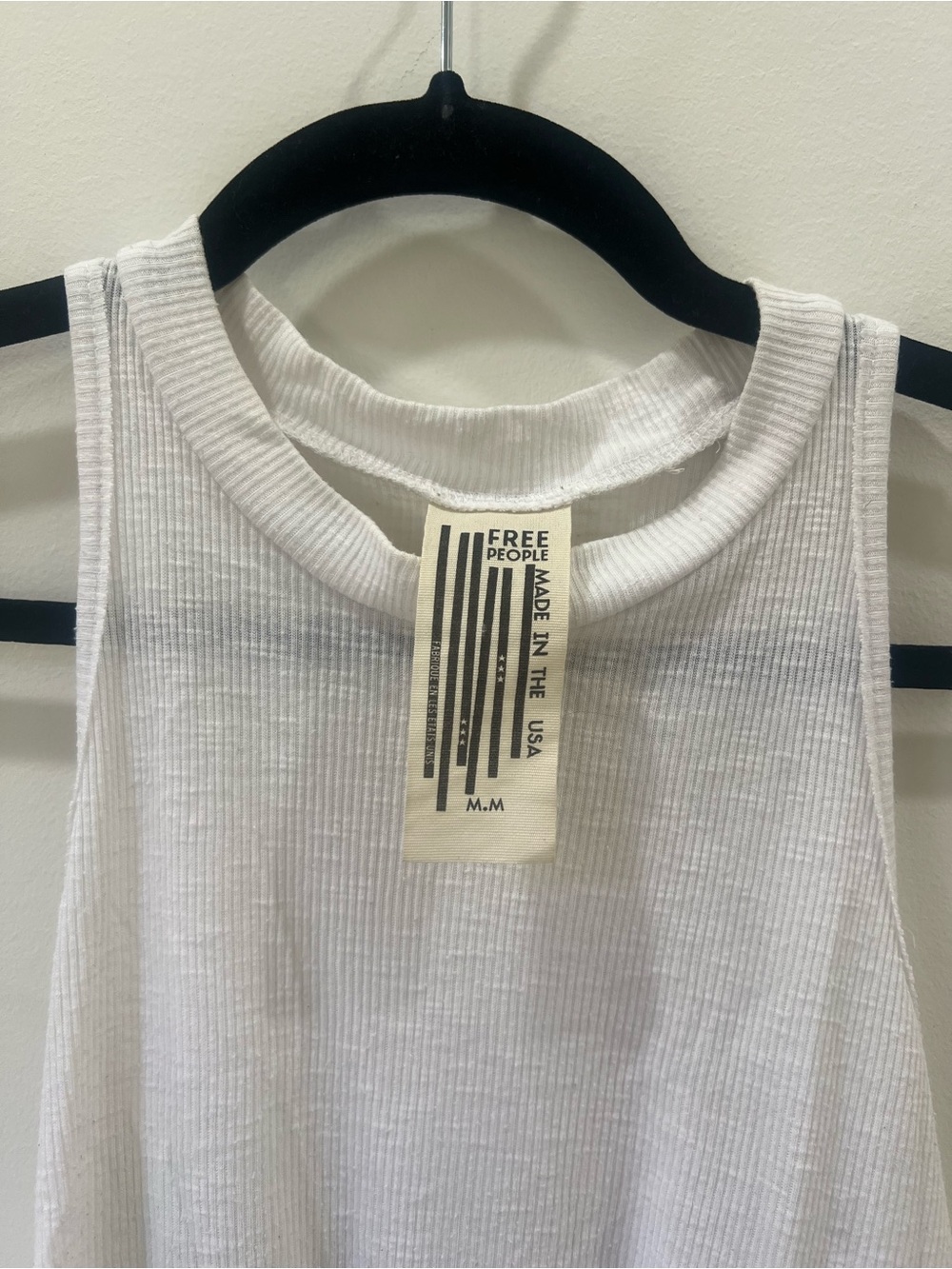 Free People White Ribbed Swing Tank - Picture 2 of 3